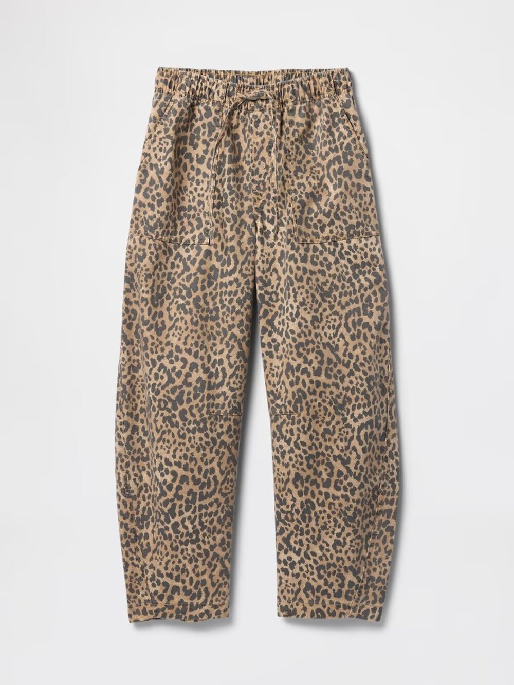 GAP Leopard Pull-On Barrel Jeans